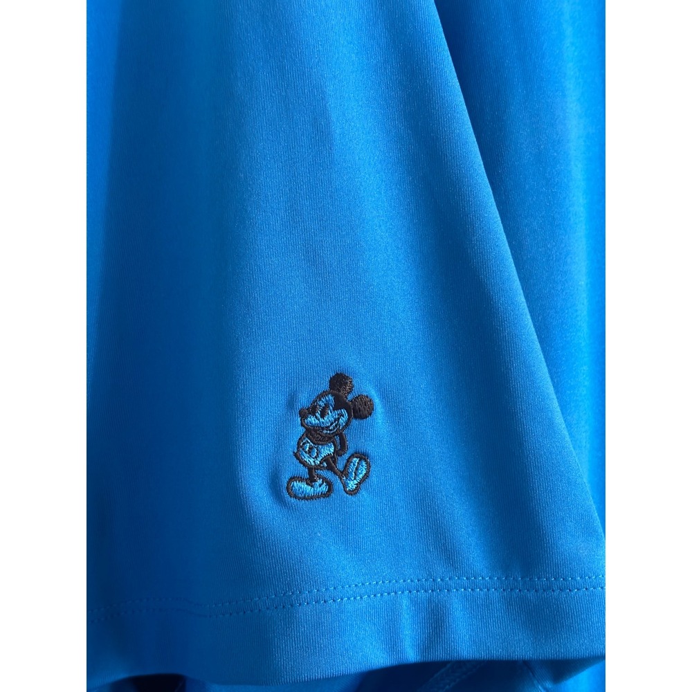 Nike Golf Dri-FIT Polo Shirt Mens XXL Blue Mickey Mouse Disney Stripe Performanc - Picture 5 of 6